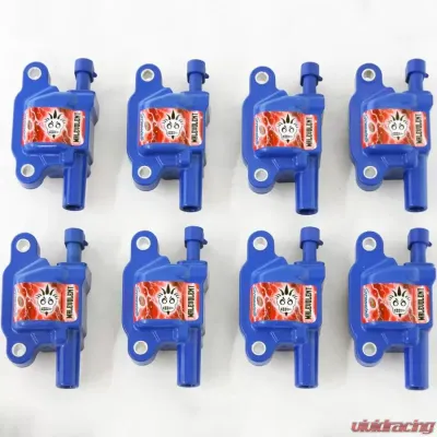 Granatelli Motorsports GM LS Coil Cars 85KV Malevolent Series (Set of 8) Black Body - 28-0513-CPBM