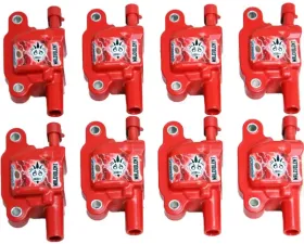 Granatelli Motorsports GM LS Coil Cars 85KV Malevolent Series (Set of 8) Red Body