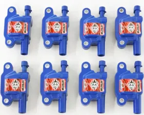Granatelli Motorsports GM LT Series Coil Cars 85KV Malevolent Series (Set of 8) Blue Body Chevrolet C7 | C8 Corvette | Gen 6 Camaro