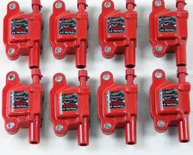 Granatelli Motorsports GM LT Series Coil Cars 80KV (Set of 8) Red Body Chevrolet C7 | C8 Corvette | Gen 6 Camaro