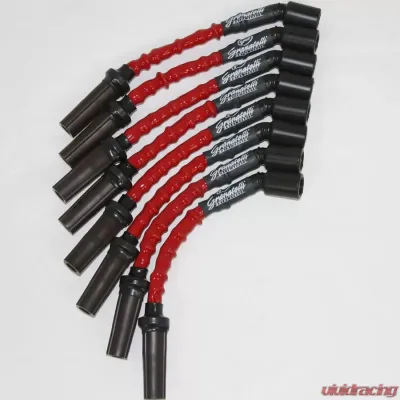 Granatelli Motorsports Hi-Perf C-N-P Ignition Wire Connector Kit w/ Red High Temp Silicone Jacketing - 28-1545HTR