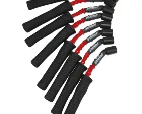Granatelli Motorsports Hi-Perf C-N-P Ignition Wire Connector Kit w/ Red High Temp Silicone Jacketing and Black Fire Sleeve