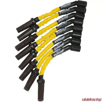 Granatelli Motorsports Hi-Perf C-N-P Ignition Wire Connector Kit w/ Yellow High Temp Silicone Jacketing - 28-1545HTY