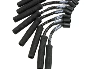 Granatelli Motorsports Hi-Perf Coil-Near-Plug Conn Kit w/ 9 Inch Lead Wire w/ Black High Temp Silicone Jacketing and Black Fire Sleeve GM Truck/SUV V-8 - 28-1629HTBB - Image 4