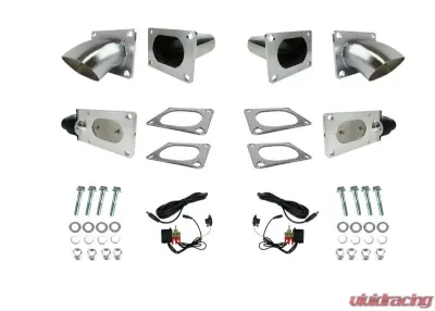 Granatelli Motorsports 3.0" (76 mm) Oval Electronic Exhaust Cutout System - Stainless Steel - Set of 2 - 313530D
