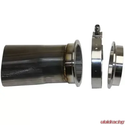 Granatelli Motorsports 3" Round w/V-Band Connection to 3" Oval - Adapter; Incl Weld on V-band and Clamp - 313533