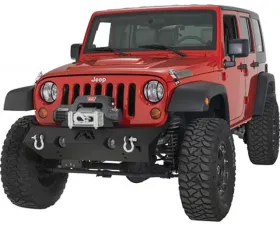Fab Fours 07-18 Jeep Wrangler JK Hardcore Stubby Front Winch Bumper