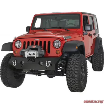 Fab Fours 07-18 Jeep Wrangler JK Hardcore Stubby Front Winch Bumper - JK07-B1853-1