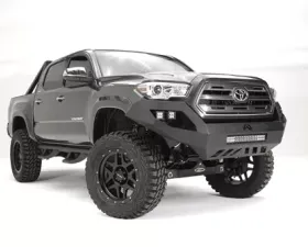 Fab Fours 15-18 GMC HD Front Elite Ranch Bumper w/No Guard (2500 - 3500) w/Tow Hooks Bare