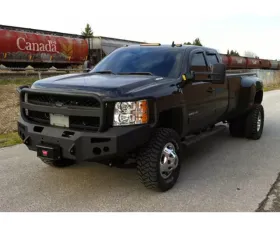 Fab Fours 06-09 Dodge HD Front Elite Ranch Bumper w/Pre-Runner Guard (2500 - 5500) w/Tow Hooks Bare
