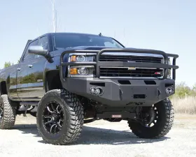 Fab Fours 15-17 Chevrolet Heavy Duty Front Winch Bumper w/Full Grill Guard Bare
