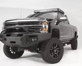 Fab Fours 15-18 Chevrolet HD 2500-3500 SENSOR Front Winch Bumper w/Pre-Runner Guard Bare