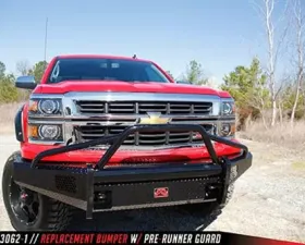 Fab Fours 2018-2022 Ford F-150 Black Steel No Guard Front Bumper w/Tow Hooks Bare