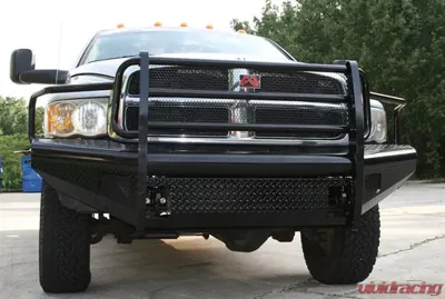 Fab Fours 03-05 Dodge HD Front Ranch Bumper w/Full Guard (2500 - 5500) w/Tow Hooks Bare - DR03-S1060-1