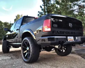 Fab Fours 09-18 Dodge 1500/Dual Exhaust, 2010 - 2018 Dodge 2500 - 5500 Heavy Duty Rear Bumper w/Sensors