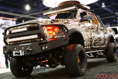Fab Fours 10-18 Dodge Heavy Duty Front Winch Bumper w/Full Grill Guard - DR10-A2950-1