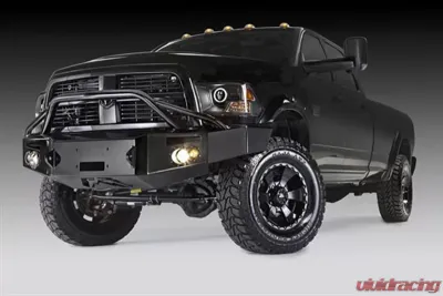 Fab Fours 10-18 Dodge Heavy Duty Front Winch Bumper w/Pre-Runner Grill Guard Bare - DR10-A2952-B