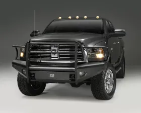 Fab Fours 10-18 Dodge HD Front Elite Ranch Bumper w/Full Guard (2500 - 5500) w/Tow Hooks