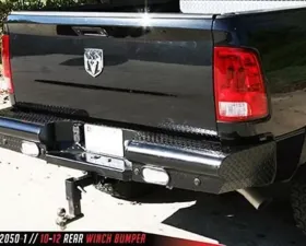 Fab Fours 10-18 Dodge HD Rear Elite Ranch Bumper (2500 - 5500), 2009-2017 Dodge 1500 Bare
