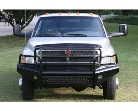 Fab Fours 94-02 Dodge HD Front Ranch Bumper w/Full Guard (2500 - 5500) w/Tow Hooks Bare