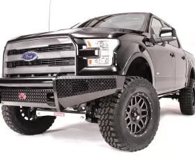 Fab Fours 09-14 Ford F-150 Black Steel No Guard Front Bumper w/Tow Hooks