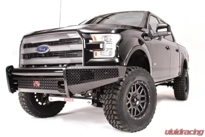 Fab Fours 09-14 Ford F-150 Black Steel No Guard Front Bumper w/Tow Hooks - FF09-K1961-1