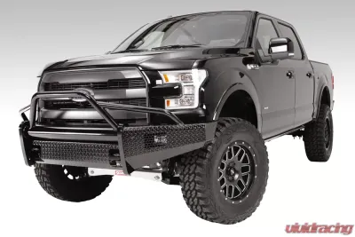 Fab Fours 09-14 Ford F-150 Black Steel Pre-Runner Front Bumper w/Tow Hooks - FF09-K1962-1