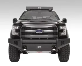 Fab Fours 09-14 Ford F-150 Black Steel Elite No Guard Front Bumper w/Tow Hooks