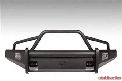 Fab Fours 15-17 Ford F-150 Black Steel Elite Pre-Runner Front Bumper Guard Front Bumper w/Tow Hooks Bare - FF15-R3252-1