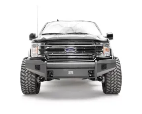 Fab Fours 2018-2022 Ford F-150 Black Steel Elite No Guard Front Bumper w/Tow Hooks