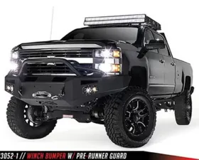 Fab Fours 15-17 Chevrolet Heavy Duty Front Winch Bumper w/Pre-Runner Grill Guard Bare