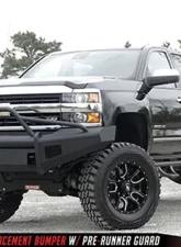 Fab Fours 15-18 Chevrolet HD Front Elite Ranch Bumper w/Pre-Runner Guard (2500 - 3500) w/Tow Hooks Bare                                     - CH14-Q3062-1 - Image 2