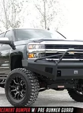 Fab Fours 15-18 Chevrolet HD Front Elite Ranch Bumper w/Pre-Runner Guard (2500 - 3500) w/Tow Hooks Bare                                     - CH14-Q3062-1 - Image 3