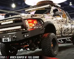 Fab Fours 10-18 Dodge Heavy Duty Front Winch Bumper w/Full Grill Guard Bare