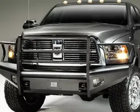 Fab Fours 10-18 Dodge HD Front Elite Ranch Bumper w/Full Guard (2500 - 5500) w/Tow Hooks Bare