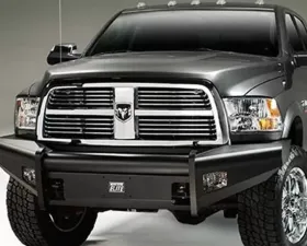 Fab Fours 10-18 Dodge HD Front Elite Ranch Bumper w/No Guard (2500 - 5500) w/Tow Hooks Bare