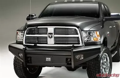 Fab Fours 10-18 Dodge HD Front Elite Ranch Bumper w/No Guard (2500 - 5500) w/Tow Hooks Bare - DR10-Q2961-1