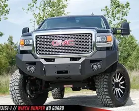 Fab Fours 15-18 GMC Heavy Duty Front Winch Bumper w/No Grill Guard Bare