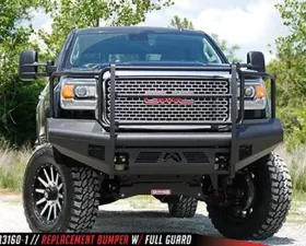 Fab Fours 15-18 GMC HD Front Elite Ranch Bumper w/Full Guard (2500 - 3500) w/Tow Hooks