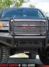 Fab Fours 15-18 GMC HD Front Elite Ranch Bumper w/Full Guard (2500 - 3500) w/Tow Hooks                                     - GM14-Q3160-1 - Image 3
