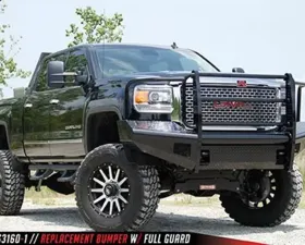 Fab Fours 15-18 GMC HD Front Ranch Bumper w/Full Guard (2500 - 3500) w/Tow Hooks