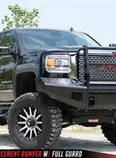 Fab Fours 15-18 GMC HD Front Ranch Bumper w/Full Guard (2500 - 3500) w/Tow Hooks                                     - GM14-S3160-1 - Image 4