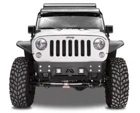Fab Fours 07-18 Jeep Wrangler JK FMJ Stubby Front Winch Bumper