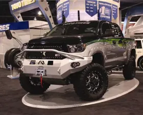 Fab Fours 07-13 Toyota Tundra Front Winch Bumper w/Pre-Runner Grill Guard Bare