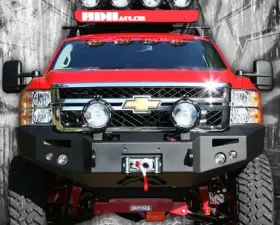 Fab Fours 15-18 GM 2500-3500 Full Grill Guard Winch Mount Bare