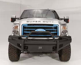 Fab Fours 08-10 Ford Super Duty Front Elite Ranch Bumper w/Pre-Runner Guard (F-250 - F-550) w/Tow Hooks