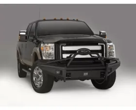 Fab Fours 08-10 Ford Super Duty Front Elite Ranch Bumper w/Pre-Runner Guard (F-250 - F-550) w/Tow Hooks Bare
