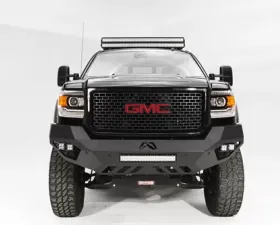 Fab Fours 2018-2022 Ford F-150 Black Steel Elite Pre-Runner Front Bumper Guard Front Bumper w/Tow Hooks Bare