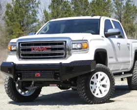 Fab Fours 07-13 GMC 1500 Black Steel No Guard Front Bumper w/Tow Hooks