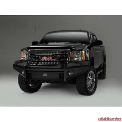 Fab Fours 07-13 GMC 1500 Black Steel Pre-Runner Front Bumper Bare w/Tow Hooks - GM07-K2162-1